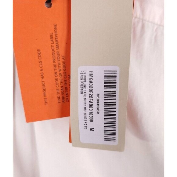 Heron Preston Cotton Twill Poplin Shirt M Mens White - Picture 13 of 16